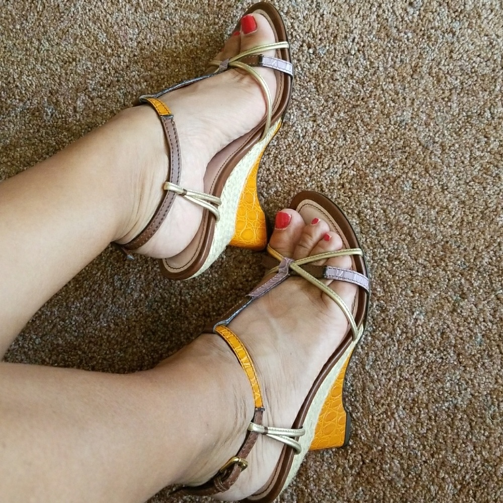 Louis Vuitton Wedges Shoes 100% Authentic. Size 39.5 - Picture 3 of 8